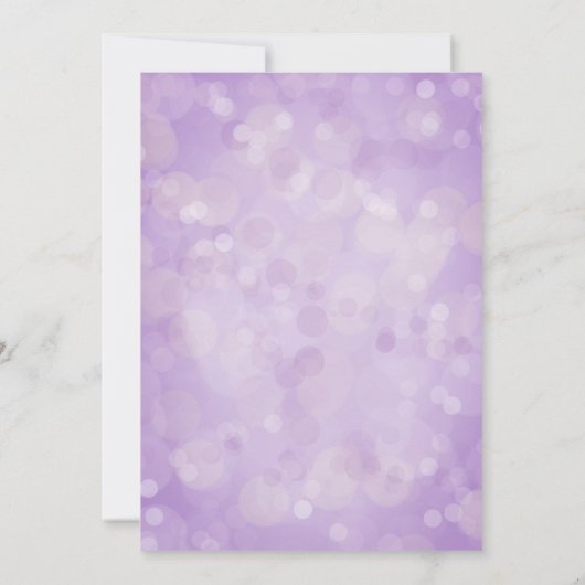 Paarse Mermaid Theme Bokeh Achtergrond Kaart (Achterkant)