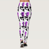 Paarse Mermaid yoga leggings (Achterkant)