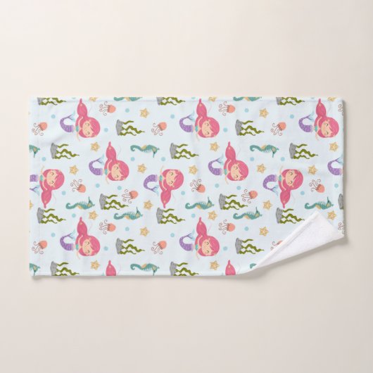  Paarse mermaïden Bad Handdoek (Handdoek)