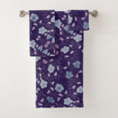 Paarse met blauw bad handdoek (Insitu)