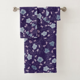 Paarse met blauw bad handdoek