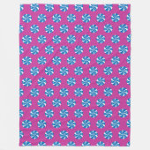 PAARSE MET BLAUWE & WITTE KERSTMIS HARDE SNOEPJES FLEECE DEKEN (Voorkant)