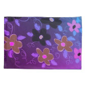 Paarse met bloemen kussensloop (Achterkant)