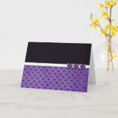 Paarse met de bruiloft gelijkgestelde kaartjes kaart (Gele Bloem)