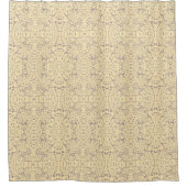 Paarse met gebloemd gepatenteerd douchegordijn (Voorkant)