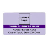 Paarse met gemarkeerde merknaam Verzendlabel (Voorkant)