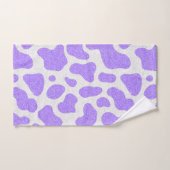 Paarse met glitter over de hele Koe Print badkamer Bad Handdoek (Handdoek)