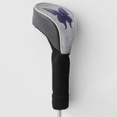 Paarse met juwelen versierde vlinder golfheadcover (Schuin)
