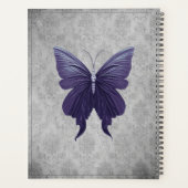 Paarse met juwelen versierde vlinder planner (Achterkant)