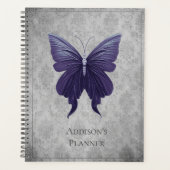 Paarse met juwelen versierde vlinder planner (Voorkant)