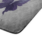 Paarse met juwelen versierde vlinder snijplank (Hoek)