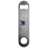 Paarse met juwelen versierde vlinder speed flessenopener (Voorkant)