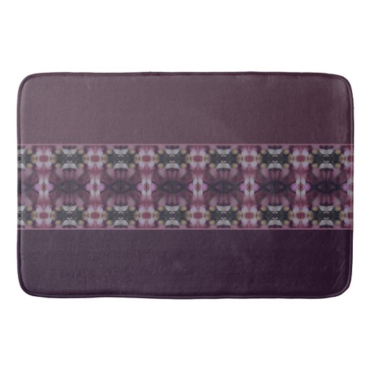 Paarse met patroon badmat (Voorkant)