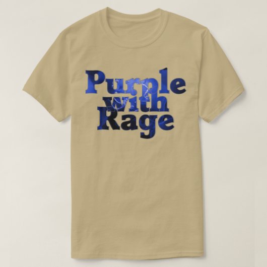 Paarse met Rage 1 T-shirt (Design voorkant)
