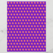 Paarse met roze bloemen briefpapier (Achterkant)
