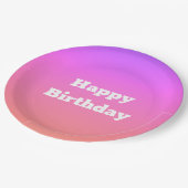 Paarse met roze papieren bordje (Gekanteld)