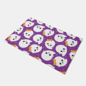 PAARSE MET SCHATTIGEE KLEINE WITTE GEESTEN DEURMAT (Schuin)