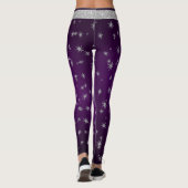 Paarse met Silver Stars Leggings (Achterkant)
