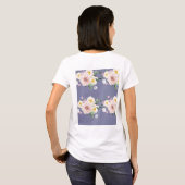 Paarse met witte bloemetjes t-shirt (Achterkant volledig)