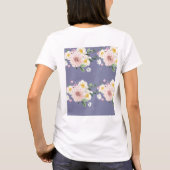 Paarse met witte bloemetjes t-shirt (Achterkant)