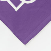 Paarse met witte scrollhoek fleece deken (Hoek)