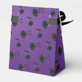  Paarse met Zwart Roos Custom Wedding Bedankdoosjes (Achterkant)