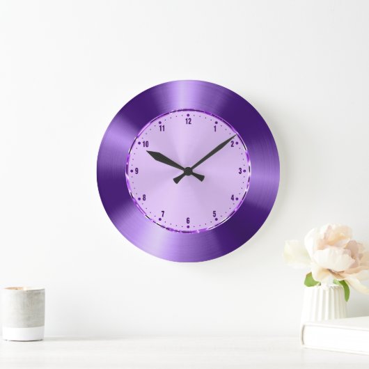 Paarse Metaalontwerp Roestvrij staalblik Grote Klok (Huis)