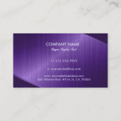 Paarse metalen aluminium blikjes visitekaartje (Achterkant)