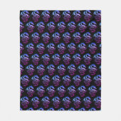 Paarse metalen draak fleece deken (Voorkant)