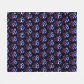 Paarse metalen draak fleece deken (Voorkant (Horizontaal))