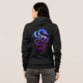 Paarse metalen draak hoodie (Achterkant volledig)