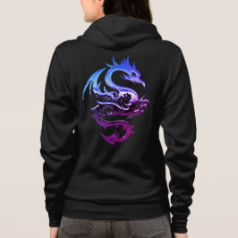 Paarse metalen draak hoodie