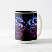 Paarse metalen dragon tweetone koffie Mok (Voorkant rechts)