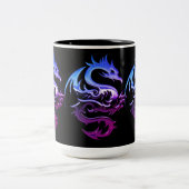Paarse metalen dragon tweetone koffie Mok (Center)