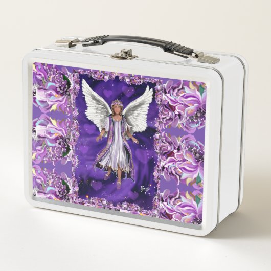 Paarse metalen lunchbox (Voorkant)