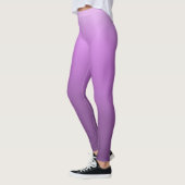 Paarse Metallic Faux Folie Gradiënt of Ombre Leggings (Links)