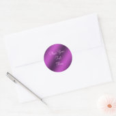 Paarse Metallic Faux Folie  Sticker (Envelop)