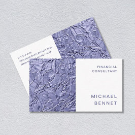 Paarse Metallic Finance Consultant Visitekaartje