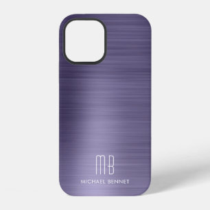 Paarse Metallic Monogram Case-Mate iPhone Hoesje iPhone 12 Hoesje