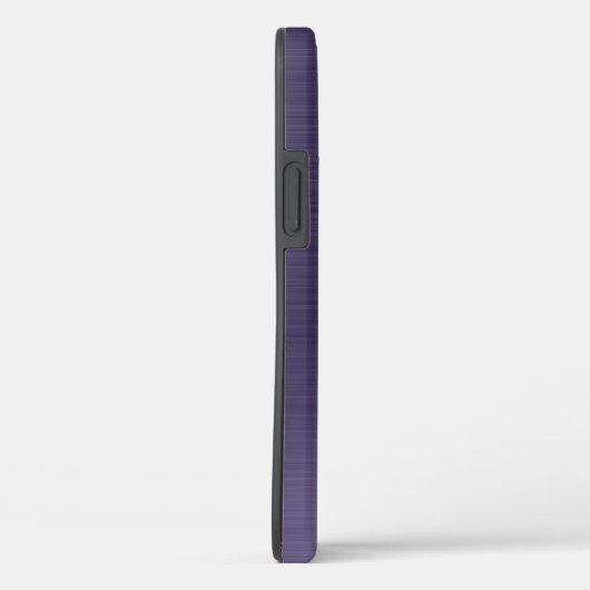 Paarse Metallic Monogram Hoesje-Mate iPhone Case (Achterkant / Rechts)