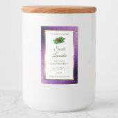 Paarse Metallic Nep Glitter Witte Productlabels Voedselcontainer Etiket (Voorkant)