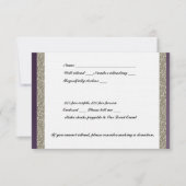 Paarse metallische en zilverRSVP RSVP Kaartje (Voorkant)