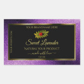 Paarse metallische faux-zwarte etiketten van glitt (Voorkant)