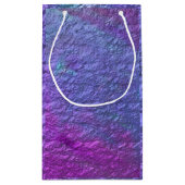 Paarse metallische tekst personaliseren klein cadeauzakje (Achterkant)