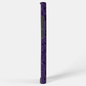 Paarse metallische textuur en vlakke kant samsung galaxy hoesje (Rechterkant)