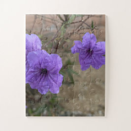 Paarse Mexicaanse Petunie Ruellia Simplex Bloemen  Legpuzzel