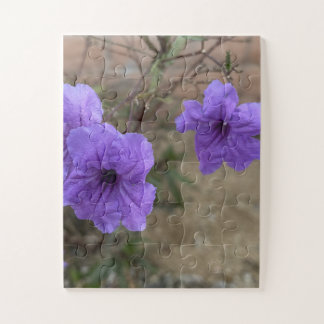 Paarse Mexicaanse Petunie Ruellia Simplex Bloemen  Legpuzzel