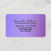 Paarse MFT huwelijk en familie therapeut Visitekaartje (Achterkant)