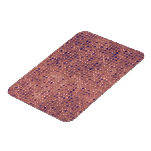 Paarse Micro Stippen op Grunge Roze Magneet (Linkerzijde)