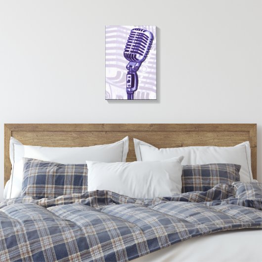 Paarse microfooncanvas afdrukken (Insitu (Slaapkamer))